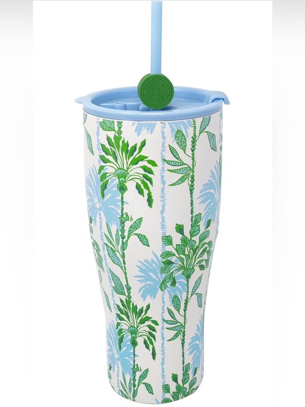 🆕 Lilly Pulitzer Stainless Steel Tumbler with Straw, Swayin in the Breeze NIB